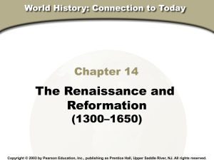 Renaissance and Reformation Power Point ppt