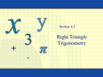 Right Triangle Trigonometry