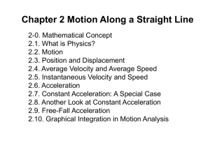 Chapter 2 Motion Along a Straight Line