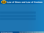 8.5 Law of Sines and Cosines