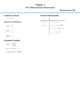 Chapter 2 Two Dimensional Kinematics Homework # 09 Pythagorean Theorem