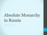 Absolute Monarchy in Russia