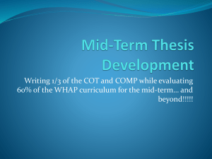Mid-Term Thesis Development