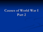 Causes of World War I Part 2