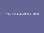 1750-1914 Questions Part II