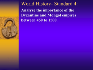 Mongols and Byzantine - Henry County Schools