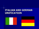 ITALIAN AND GERMAN UNIFICATION