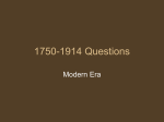 1750-1914 Questions