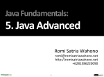 Java Advanced - Romi Satria Wahono