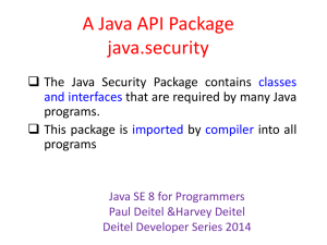 A Java API Package java.security
