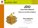 OSCON 2003 JDO Talk