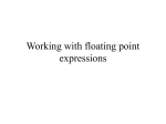 Working with floating point expressions