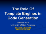 The Role Of Template Engines in Code Generation