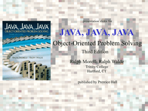 Java, Java, Java - Trinity College