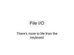 File I/O