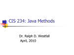 CIS 234: Methods