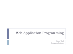 Web Application Programming