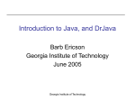 Intro-Java-Mod2 - Coweb - Georgia Institute of Technology