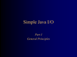 Simple Java I/O