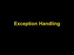 Exception-Handling II