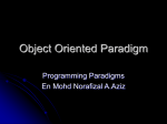 Object Oriented Paradigm