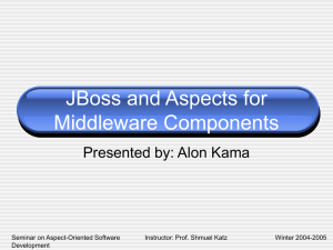 JBoss and Aspects for Middlware Components