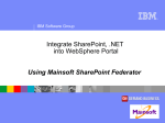 Using Mainsoft SharePoint Federator