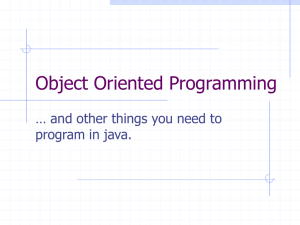 Object Oriented Programming