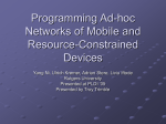 Programming Ad-hoc Networks of Mobile and Resource