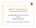 COS 217: Introduction to Programming Systems Vivek Pai