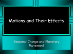 Motions and Their Effects
