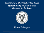 Creating a 2-D Model of the Solar System using Physics