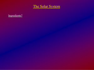 Solar system intro and formation