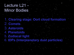 Clearing stage: Oort cloud formation