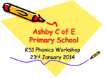 Key Stage 1 Phonics - January 2014