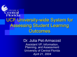 UCF University-wide System for Assessing Student Learning