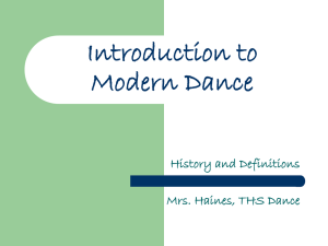 Introduction to Modern Dance