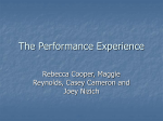 The Performance Experience - IB-English