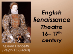 Renaissance Theatre Background Notes