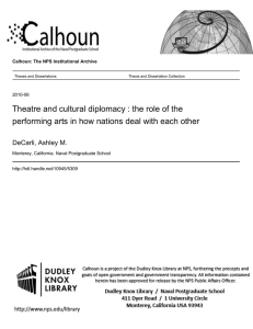 Theatre and cultural diplomacy : the role of the