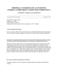 PROPOSAL TO DESIGNATE AN EXISTING COURSE AS PROVIDING COMPUTER COMPETENCY