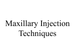 Maxillary Injection Techniques