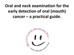Oral and neck examination for the early detection of oral (mouth