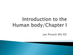 Introduction to the Human body/Chapter I