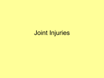 Joint Injuries - Earl Haig Secondary School
