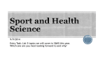 Sport and Health Science
