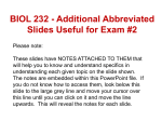 Supplemental Slides w/Notes for Exam #2
