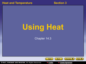 Ch 14.3 PPT - Using Heat