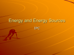 Energy and Energy Sources