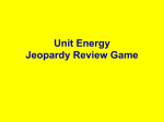 Energy Jeopardy Game